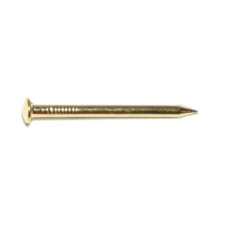 Midwest Fastener 2" Brass Plated Steel Flat Head Nails 10PK 69751